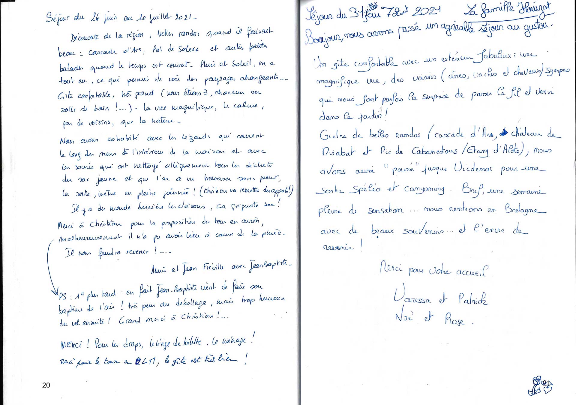 Guestbook image gite ariege