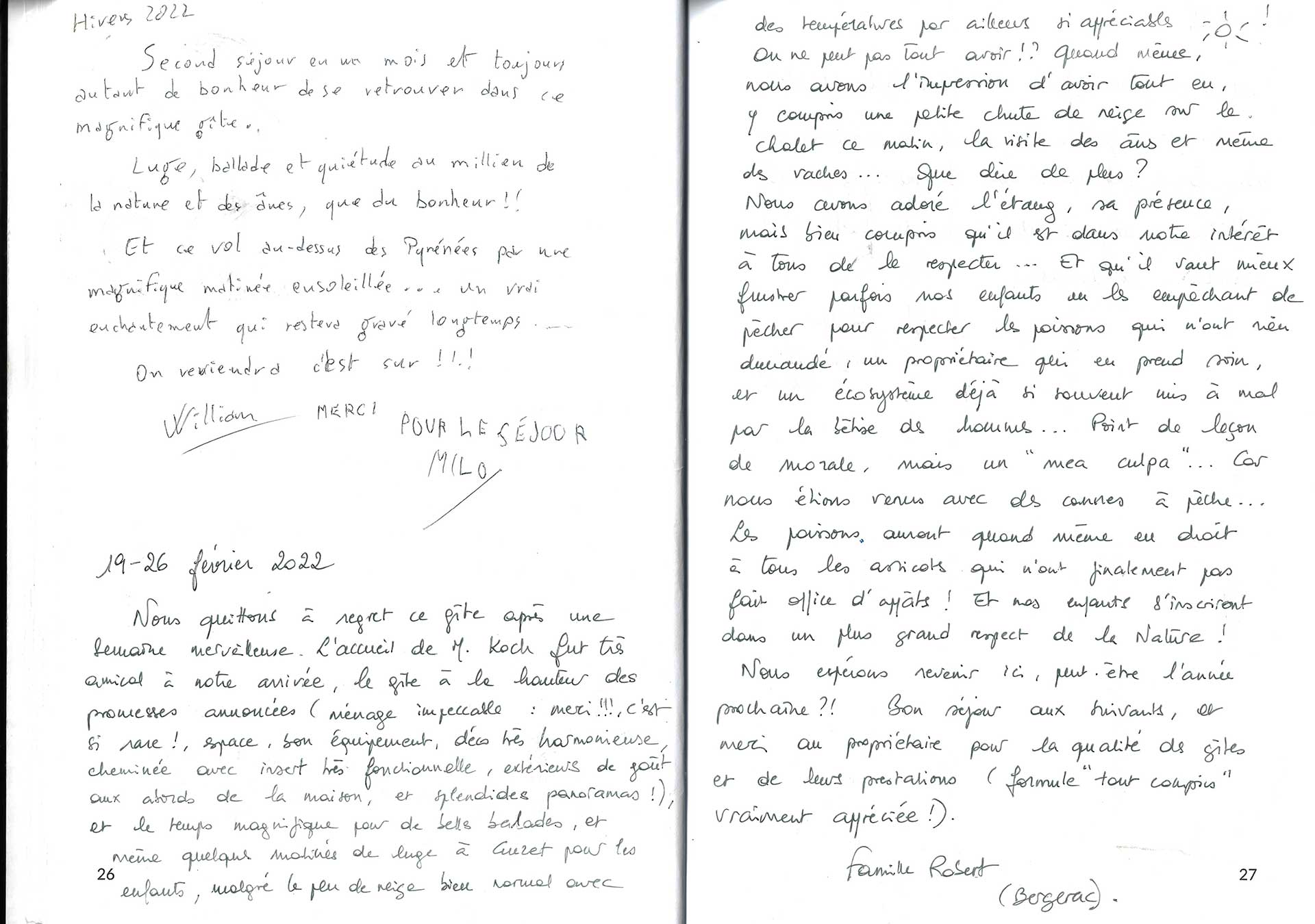 Guestbook image gite ariege