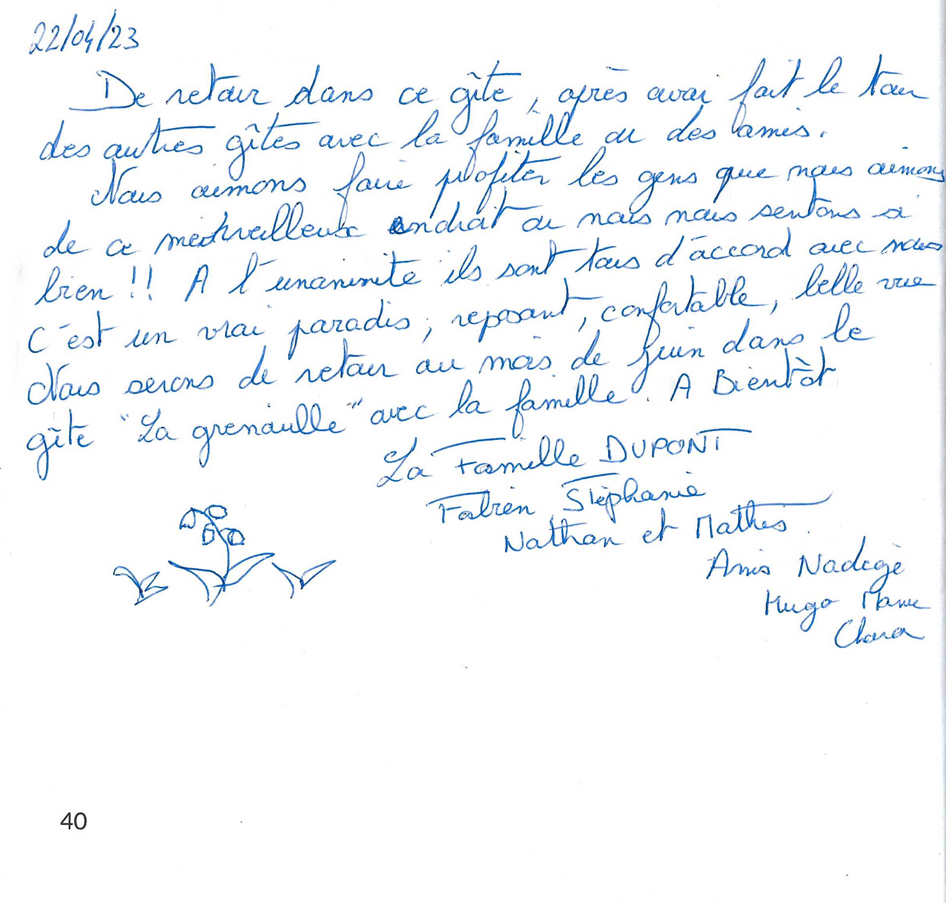 Guestbook image gite ariege