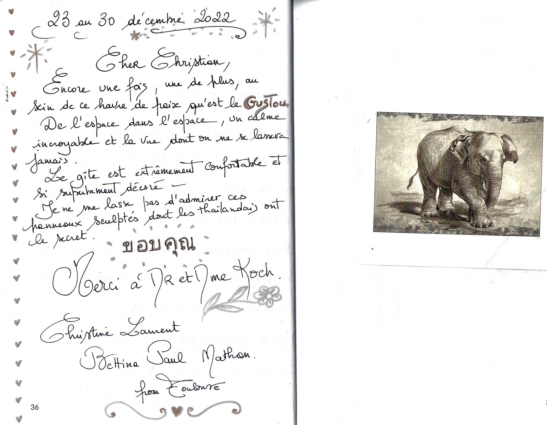 Guestbook image gite ariege