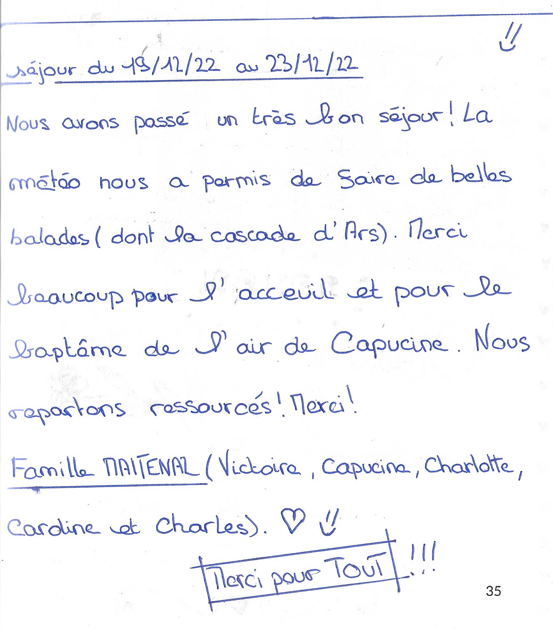 Guestbook image gite ariege
