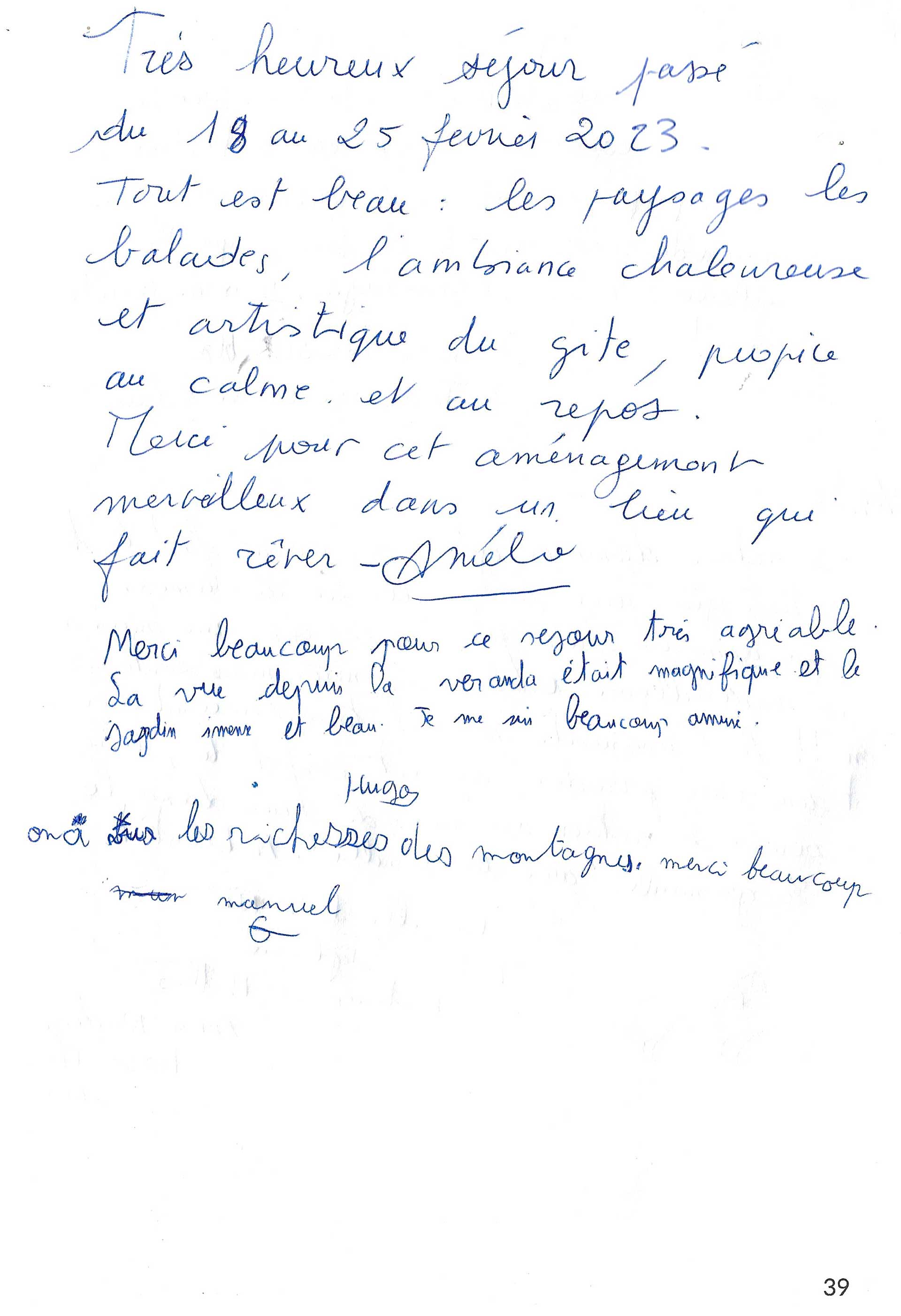 Guestbook image gite ariege