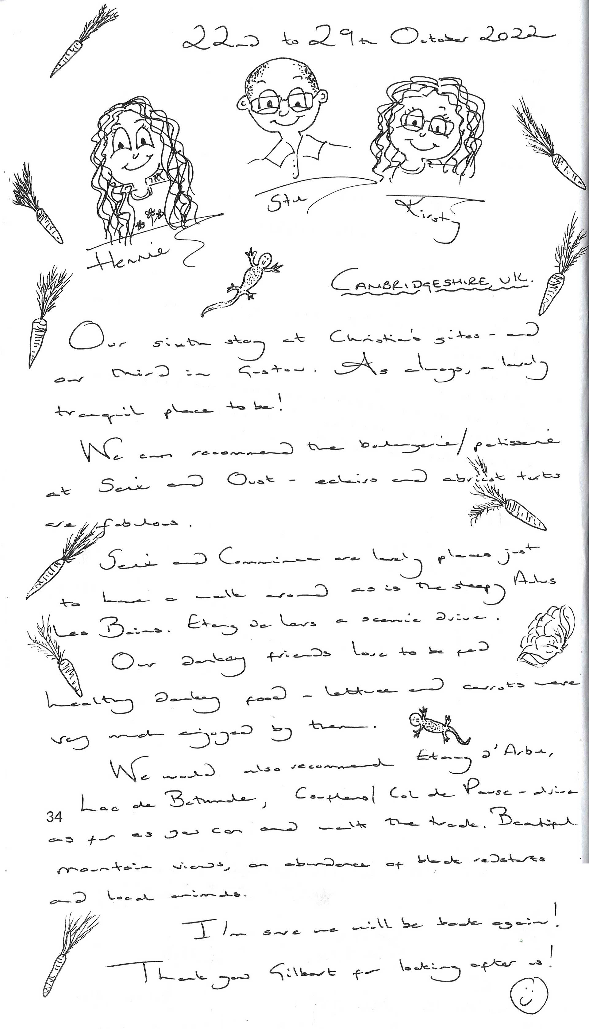 Guestbook image gite ariege